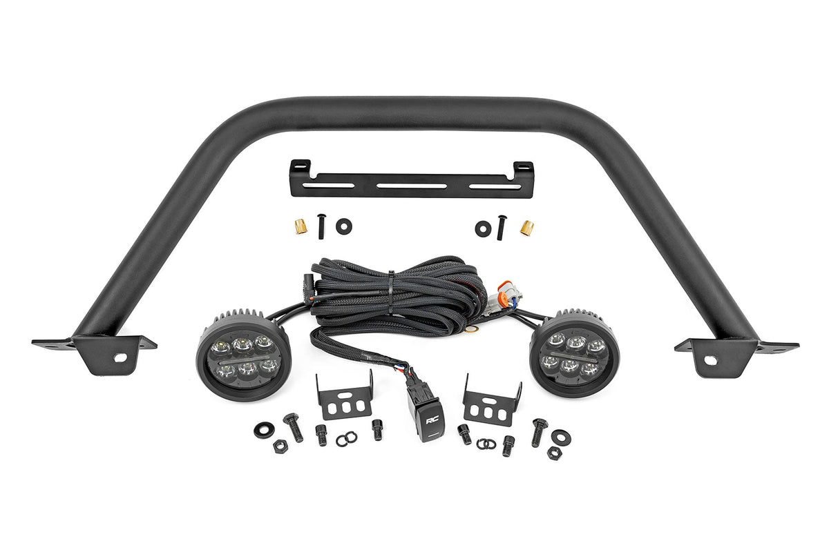 Safari Bar | 3.5" Round LED (Pair) | Black | Amber DRL | OE Modular Steel | Ford Bronco (21-26) - Bull Bars (Image 1 of 6)