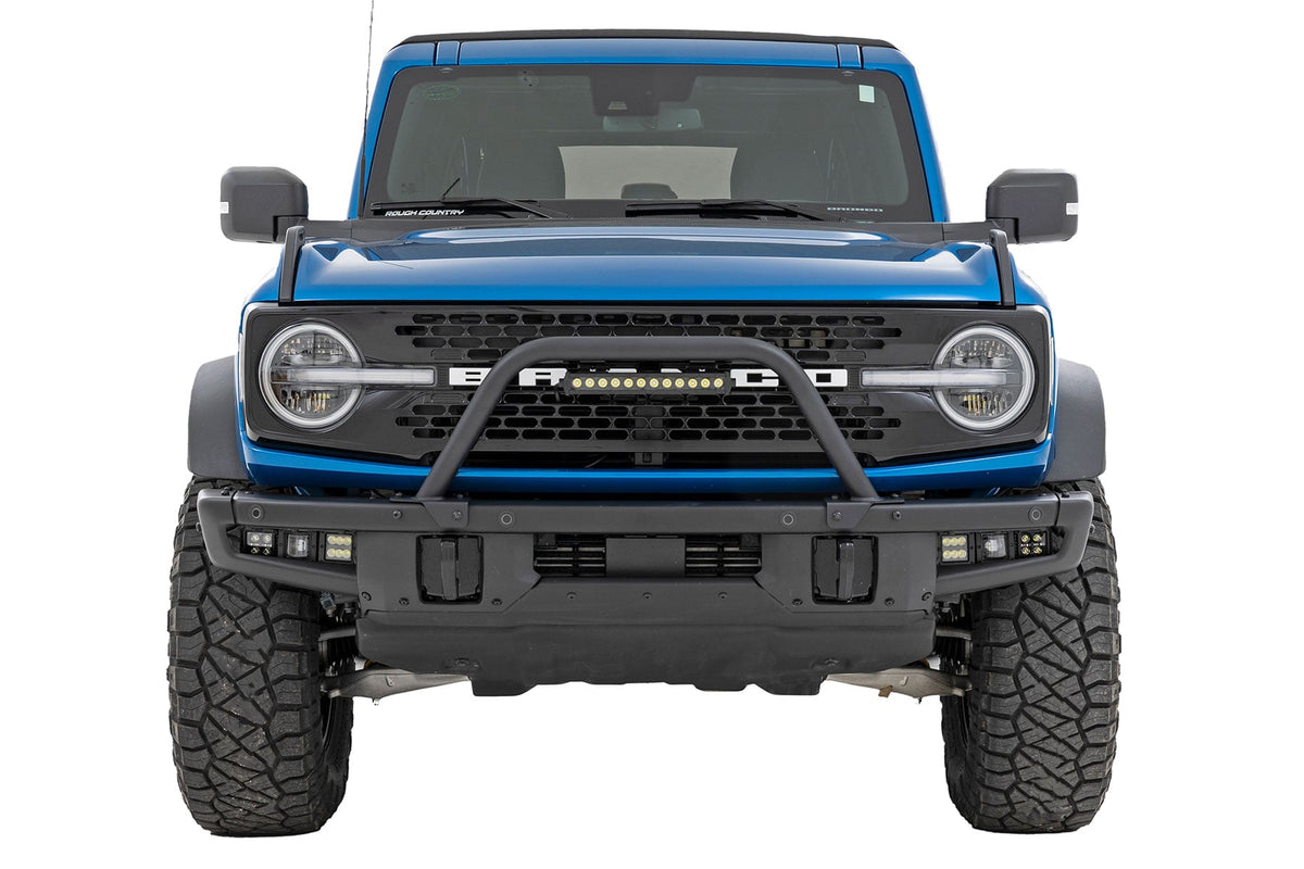 Safari Bar | 12" LED Light Bar | Black | DRL | Single Row | OE Modular Steel | Ford Bronco (21-26) - Bull Bars (Image 2 of 6)
