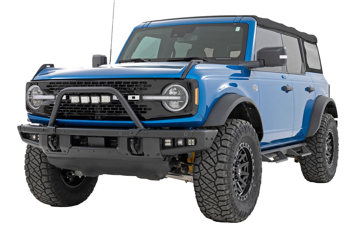 Rough Country 51115 Safari Bar | 3" OSRAM (Quad) | Wide | OE Modular Steel | Ford Bronco (21-26) - Image 2