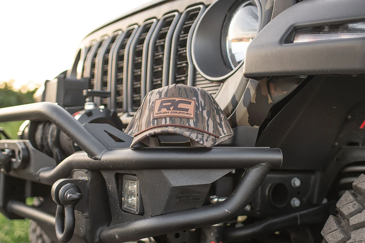 Rough Country Hat | OG Bottomland Camo | Rough Country Leather Patch - Apparel & Acc (Image 6 of 6)