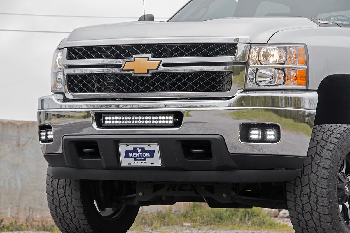 LED Light Kit | Fog Mount | 2" Black Pair | Amber DRL | Chevy Silverado 2500 HD/3500 HD (11-14) - Lighting & Acc (Image 3 of 5)