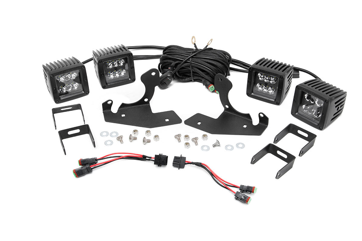 LED Light Kit | Fog Mount | Dual 2" Black Pair | Chevy Silverado 2500 HD/3500 HD (11-14) - Lighting & Acc (Image 1 of 5)