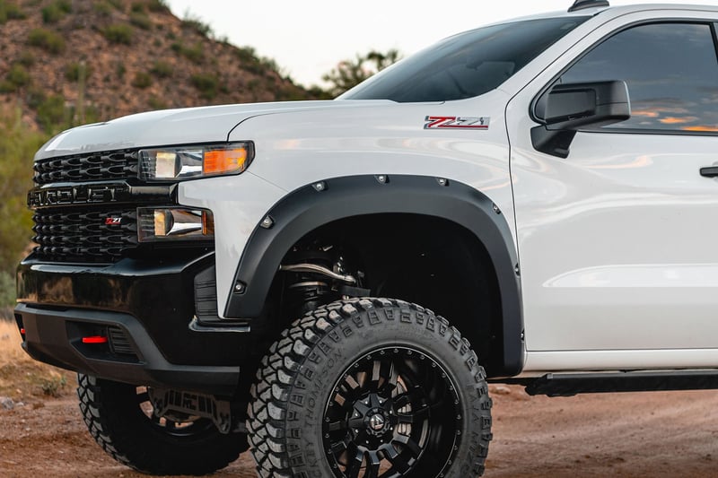 RC Pocket Fender Flares | GXP Lakeshore Blue | Chevy Silverado 1500 (22-26) (manufacturer page)