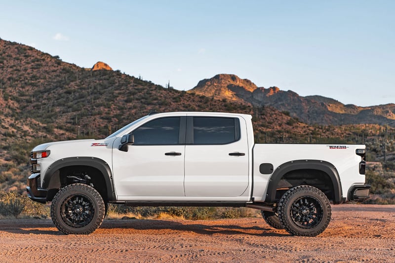 RC Pocket Fender Flares | GLT Glacier Blue | Chevy Silverado 1500 2WD/4WD (22-26) (manufacturer page)