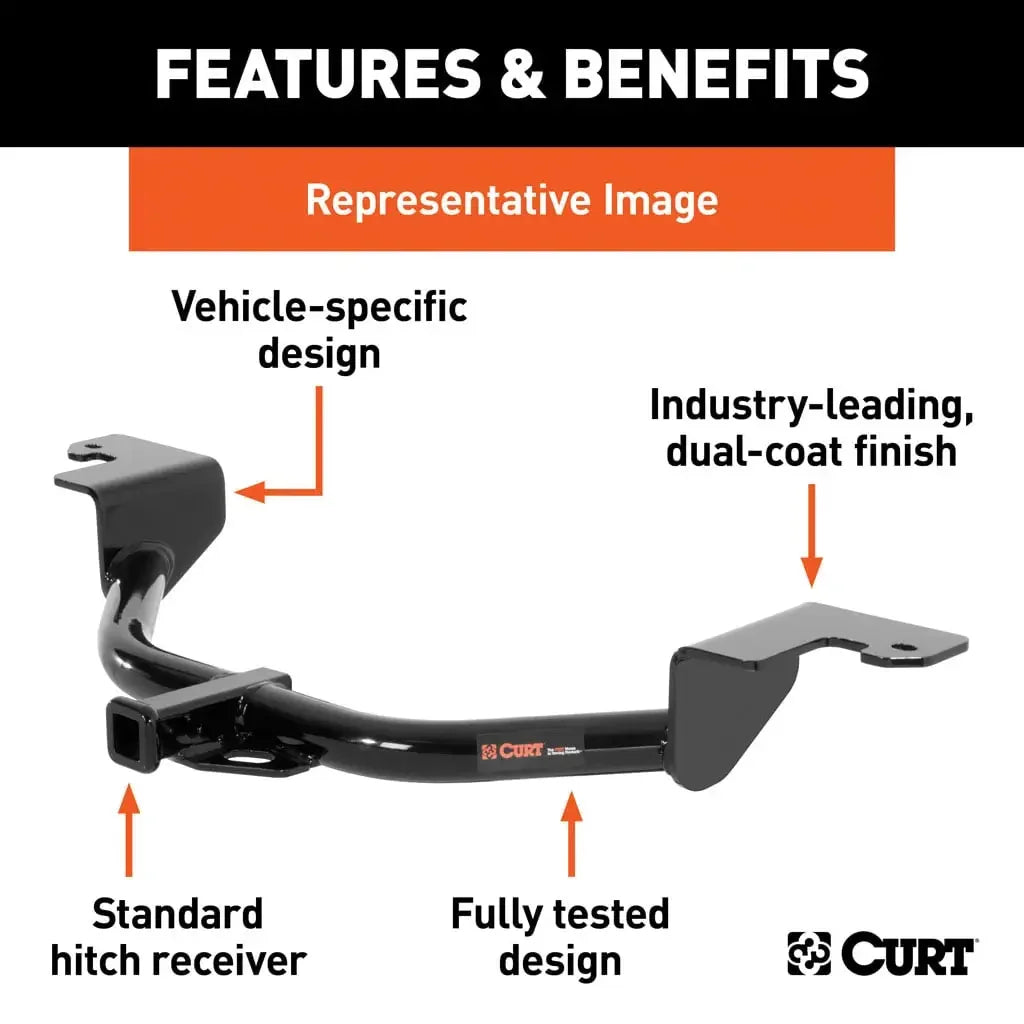 CURT 11454 Class 1 Hitch, 1-1/4" Receiver, Select Mercedes-Benz E300, E350, E400, E450 - View 3