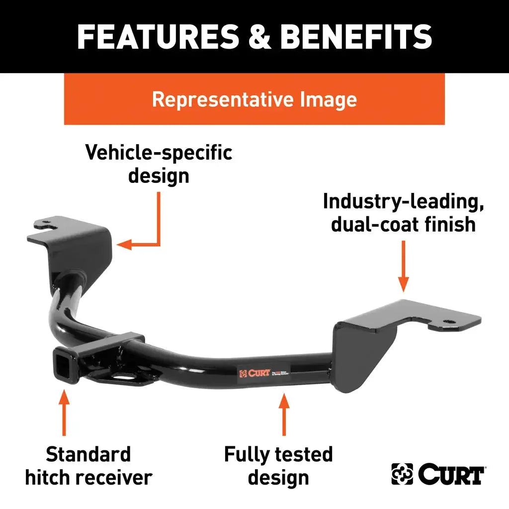 CURT 12180 Class 2 Trailer Hitch, 1-1/4" Receiver, Select Chrysler Pacifica - View 3