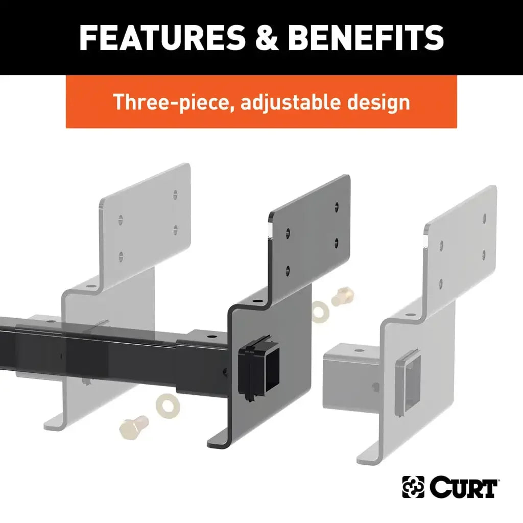 CURT 13703 Adjustable RV Trailer Hitch, 2" Receiver (Up to 72" Frames) - View 7