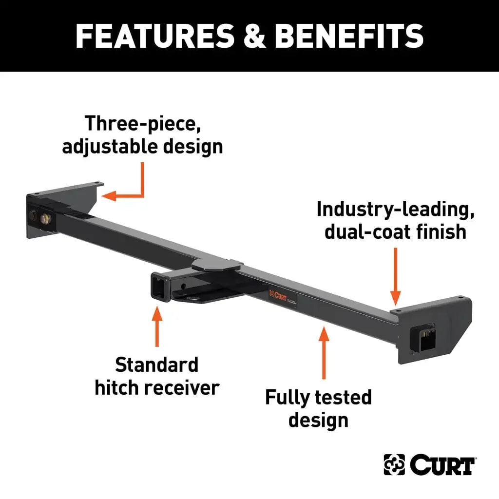 CURT 13704 Adjustable RV Trailer Hitch, 2" Receiver (Up to 66" Frames) - View 3