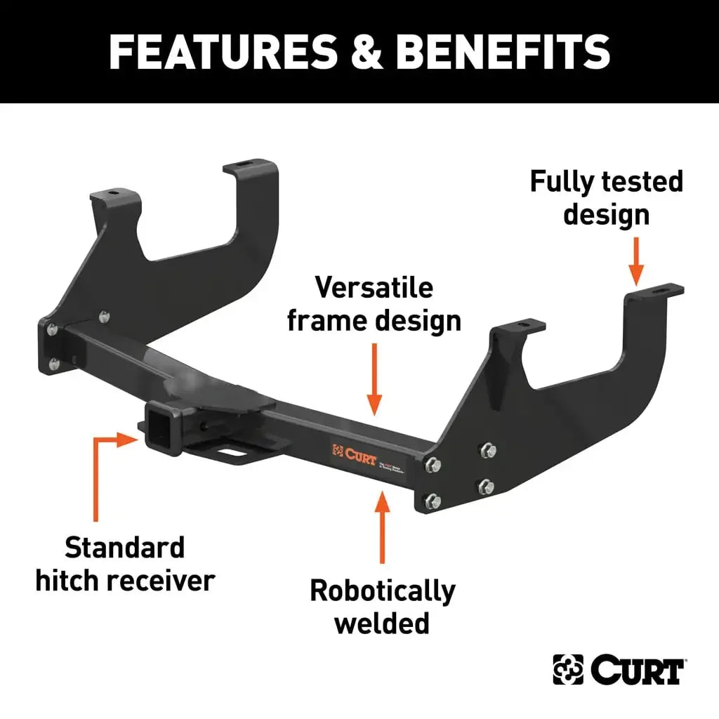 CURT 13902 Class 3 Multi-Fit Trailer Hitch with 2" Receiver - View 3