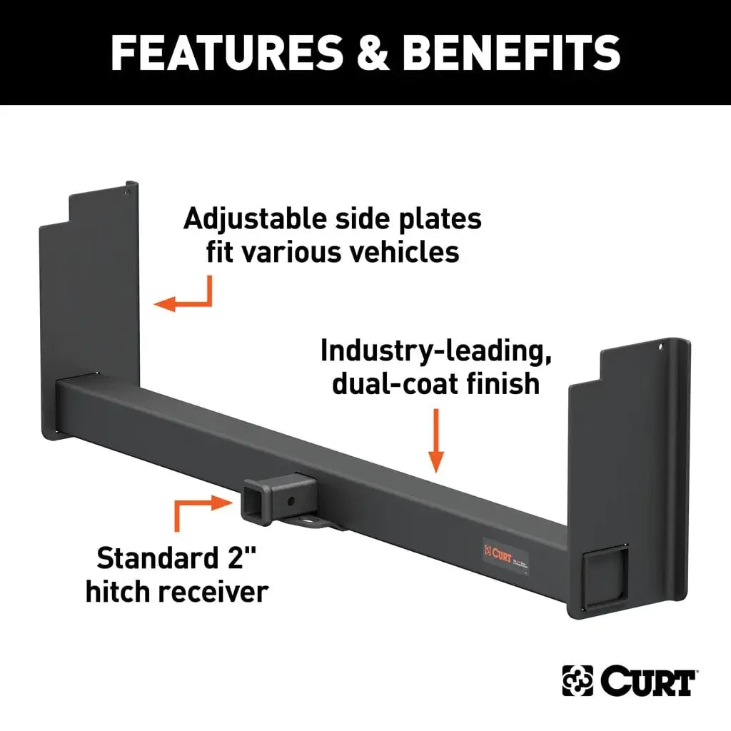 CURT 15903 Universal Weld-On Trailer Hitch, 2" Receiver (18" to 60" Frames, 11-1/2" Drop) - View 3