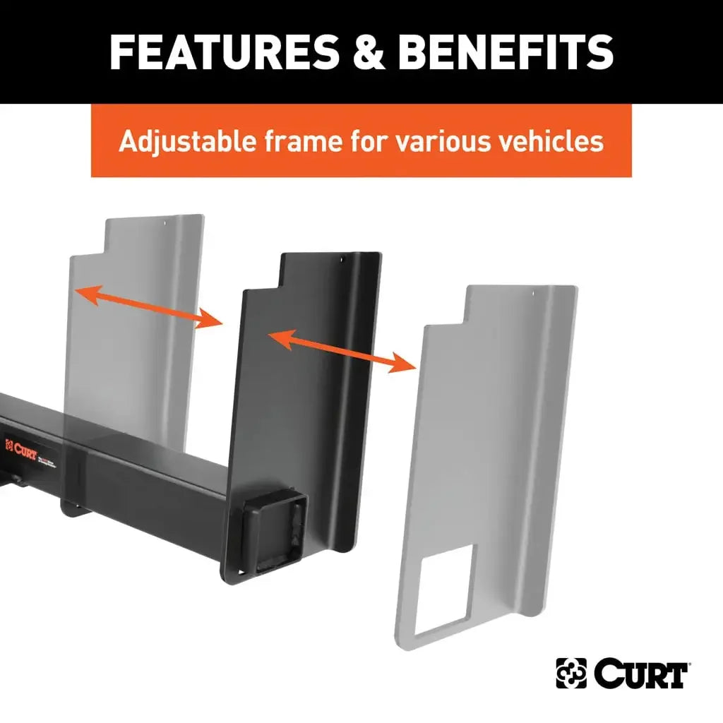 CURT 15903 Universal Weld-On Trailer Hitch, 2" Receiver (18" to 60" Frames, 11-1/2" Drop) - View 4