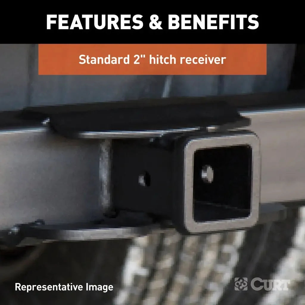 CURT 15903 Universal Weld-On Trailer Hitch, 2" Receiver (18" to 60" Frames, 11-1/2" Drop) - View 5