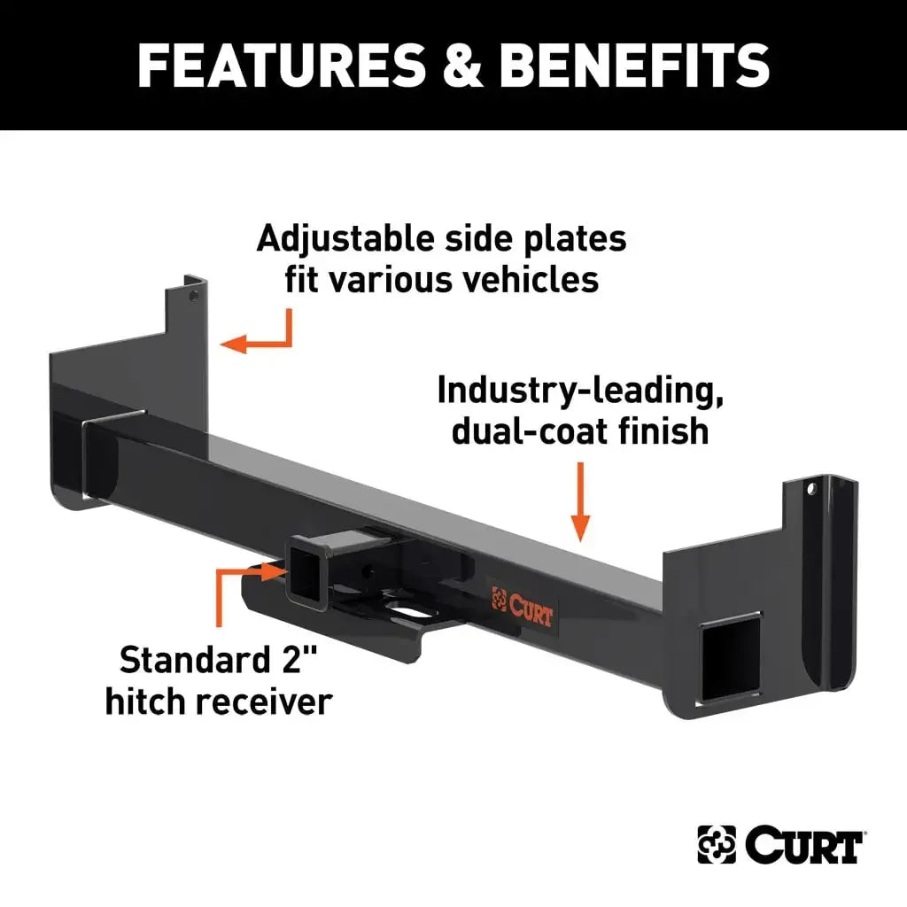 CURT 15927 Universal Weld-On Trailer Hitch, 2" Receiver (Up to 44" Frames, 9" Drop) - View 3