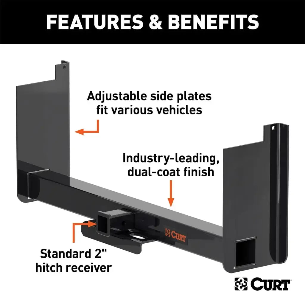 CURT 15928 Universal Weld-On Trailer Hitch, 2" Receiver (Up to 44" Frames, 18" Drop) - View 3