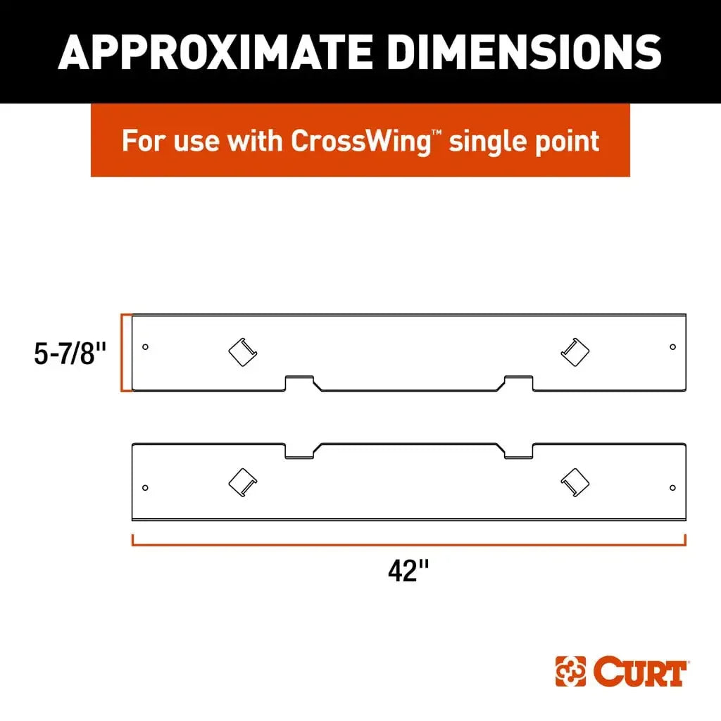 CURT 16040 CrossWing 5th Wheel Bed Protector Supports - View 2