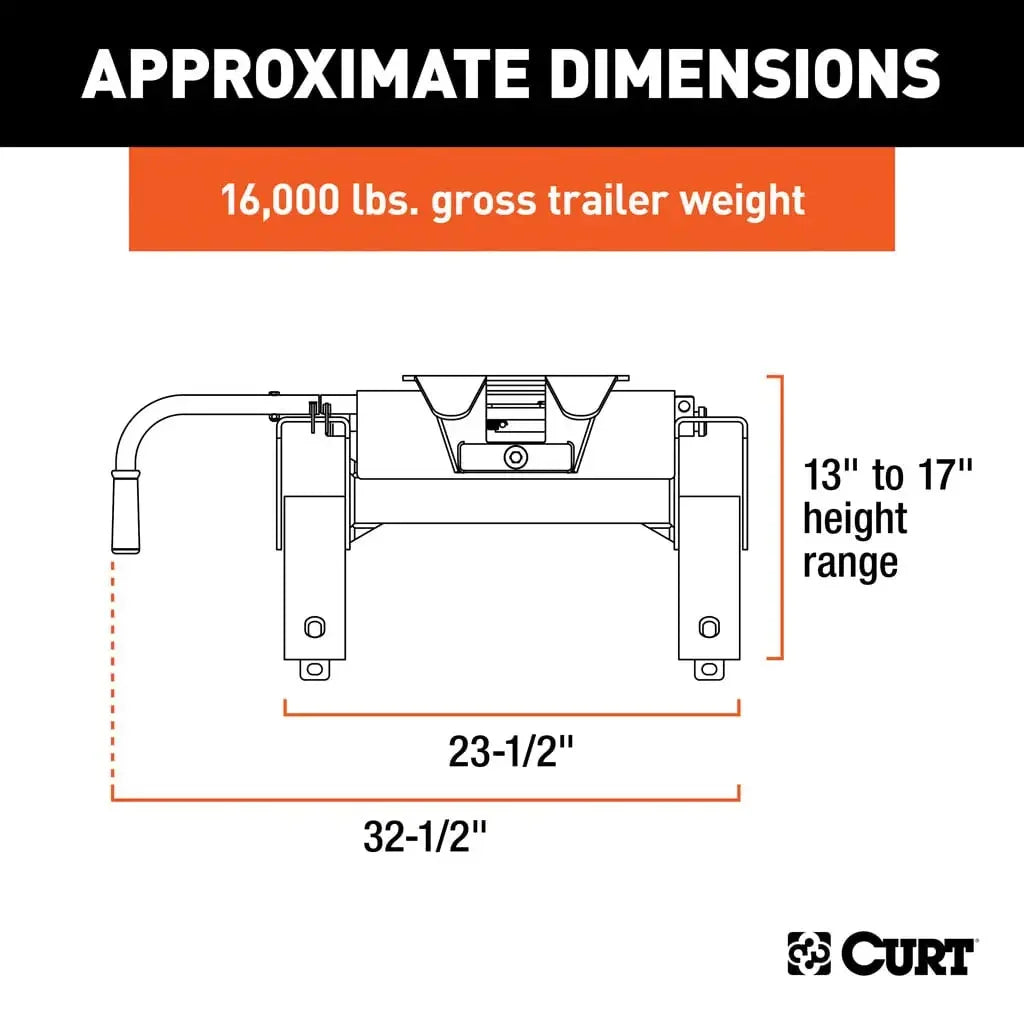 CURT 16115 E16 5th Wheel Hitch - View 2