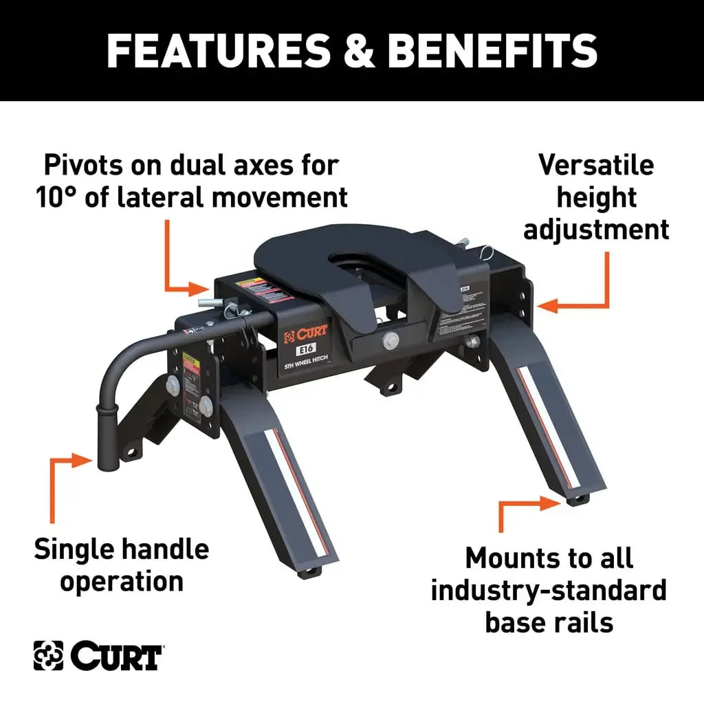 CURT 16115 E16 5th Wheel Hitch - View 3