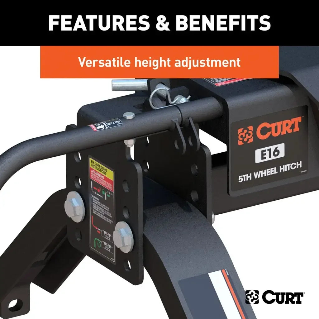 CURT 16116 E16 5th Wheel Hitch with Rails - View 5