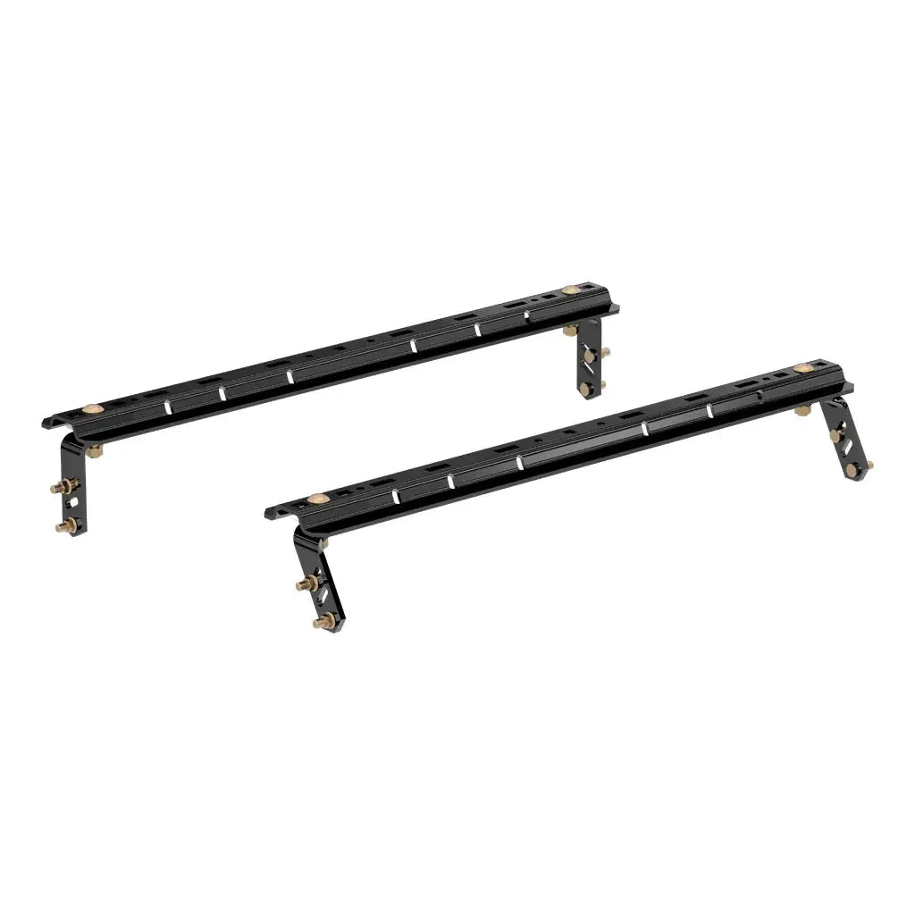 CURT 16150 Universal 5th Wheel Base Rails, 25K (4-Bolt Mount, Gloss Black) - View 1