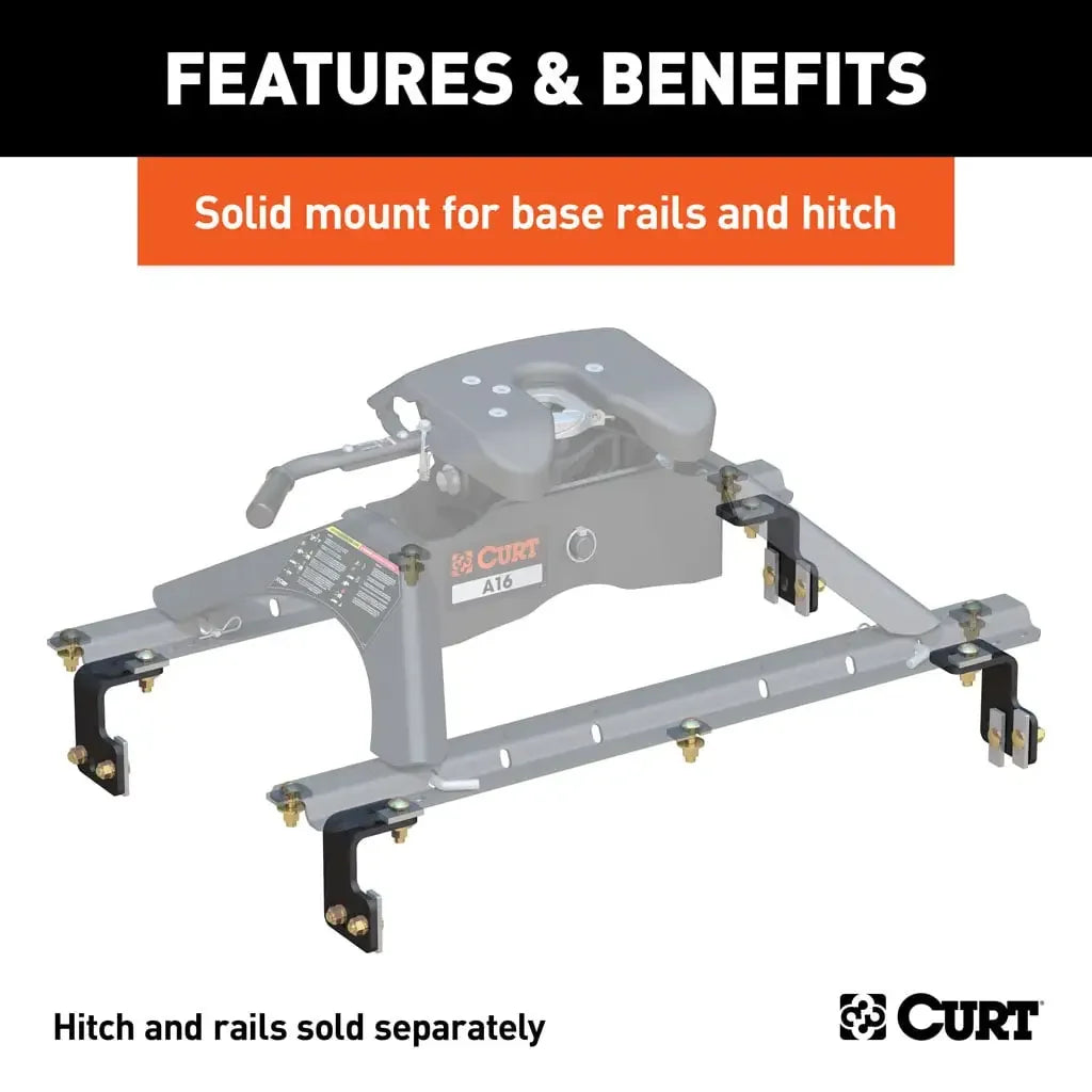 CURT 16300 Semi-Custom 5th Wheel Brackets, Select Ford F-150 - View 3