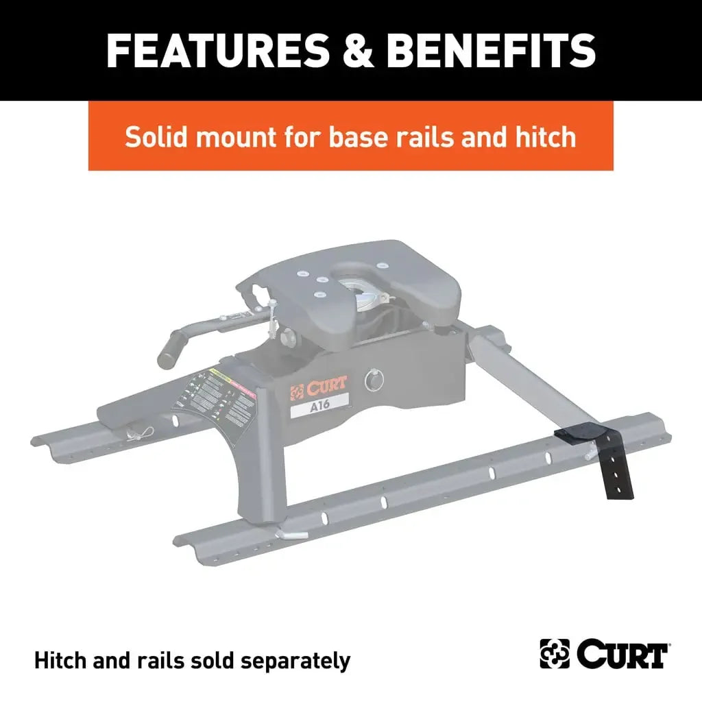 CURT 16303 Semi-Custom 5th Wheel Brackets, Select Dodge Ram 1500 - View 3