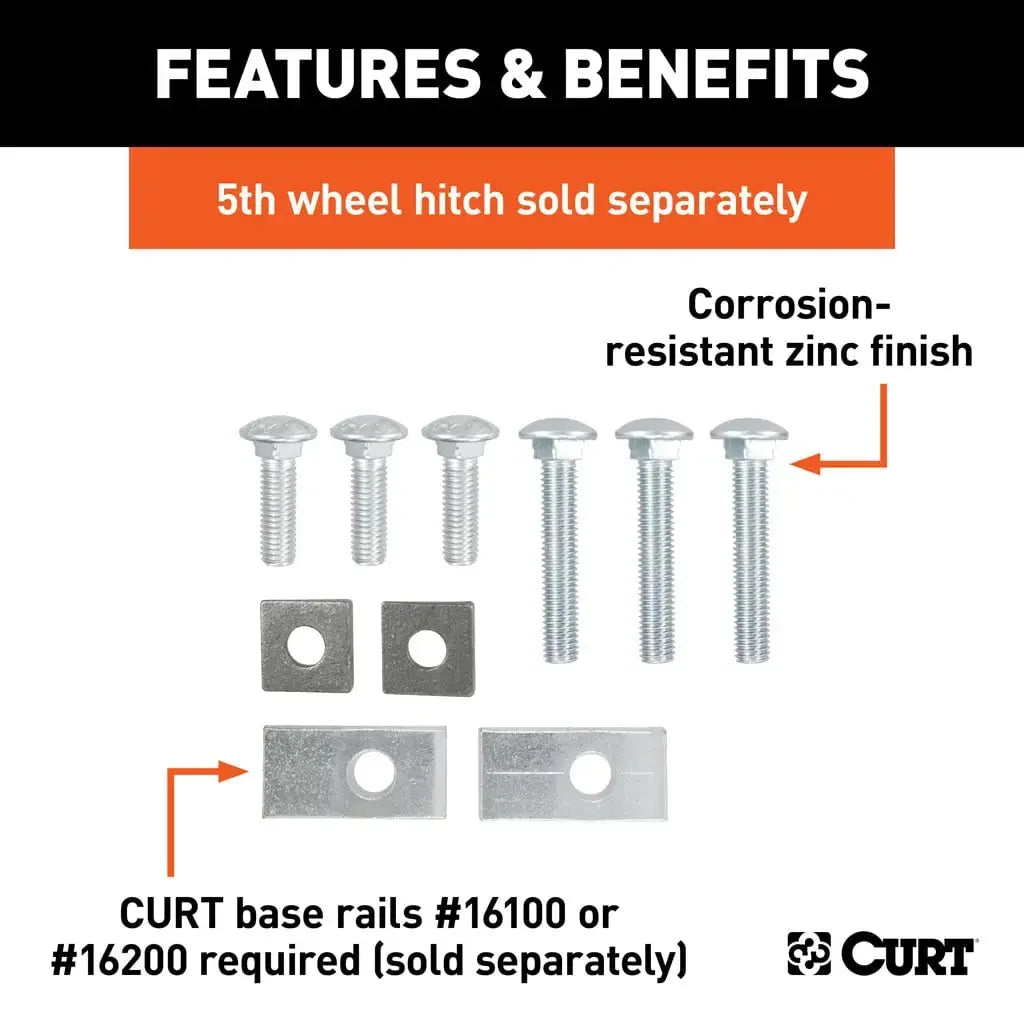 CURT 16304 Semi-Custom 5th Wheel Hardware, Select Toyota Tundra (Except Extended Crew Cab) - View 2