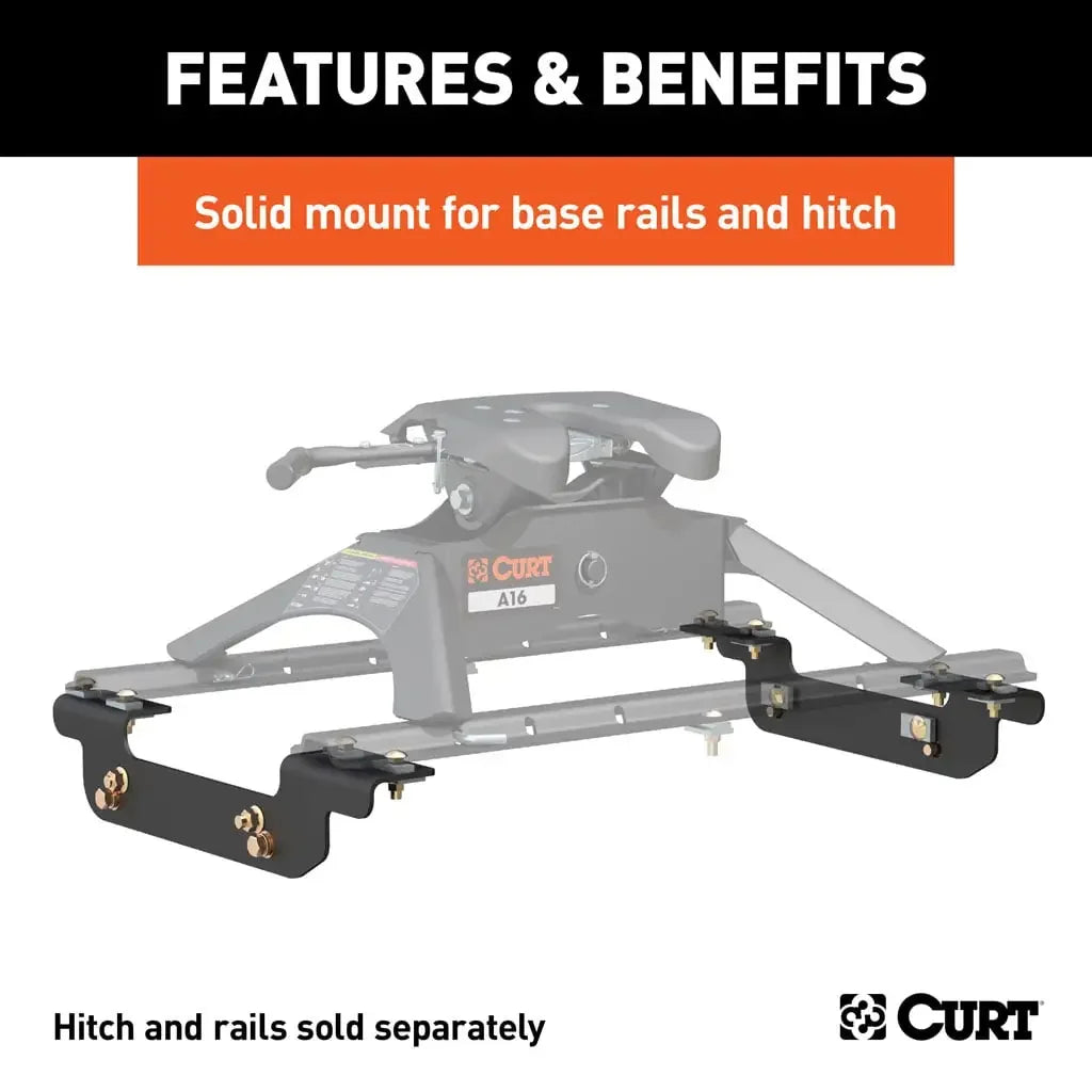 CURT 16411 Custom 5th Wheel Brackets, Select Silverado, Sierra (Except Cab & Chassis) - View 3