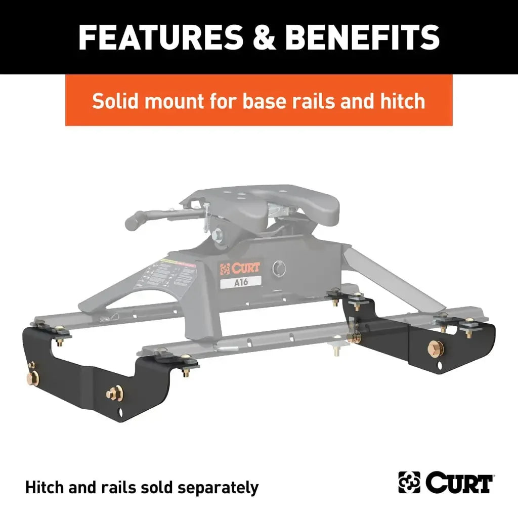 CURT 16418 Custom 5th Wheel Brackets, Select Silverado, Sierra 1500, 2500, 3500, HD - View 3