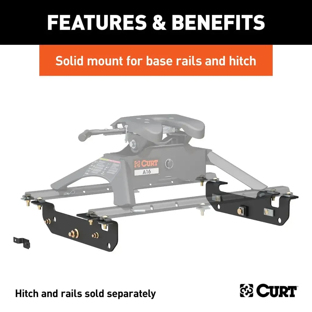 CURT 16424 Custom 5th Wheel Brackets, Select Ford F-250, F-350, F-450 Super Duty - View 3