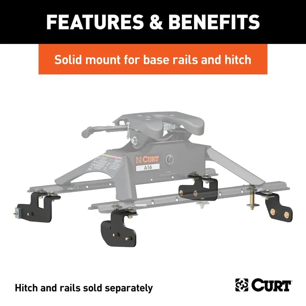 CURT 16427 Custom 5th Wheel Brackets, Select Ram 2500 (Except with 5th Wheel Prep Package) - View 3
