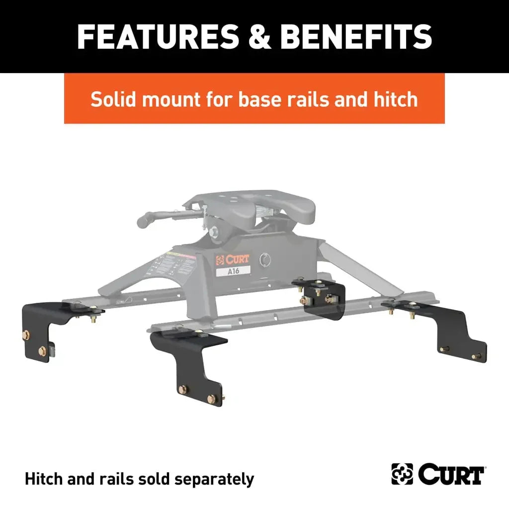CURT 16468 Custom 5th Wheel Brackets, Select Toyota Tundra, 6.5' Bed (No Extended Crew Cab) - View 3