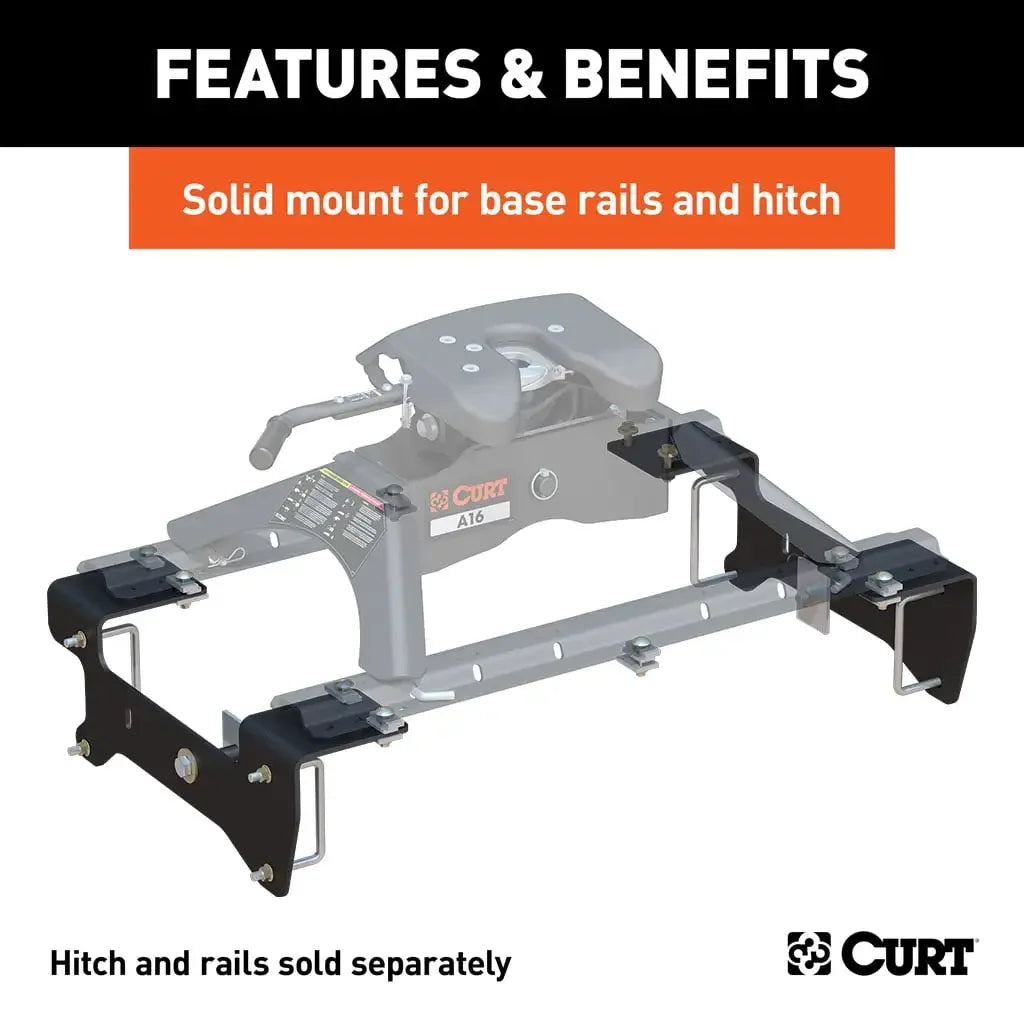 CURT 16469 Custom 5th Wheel Brackets, Select Silverado, Sierra 1500 (Except 5.5' Bed) - View 3