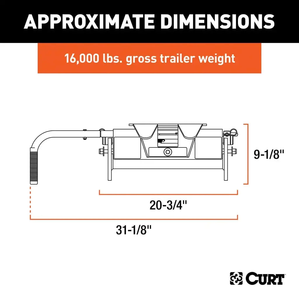 CURT 16515 E16 5th Wheel Hitch Head - View 2