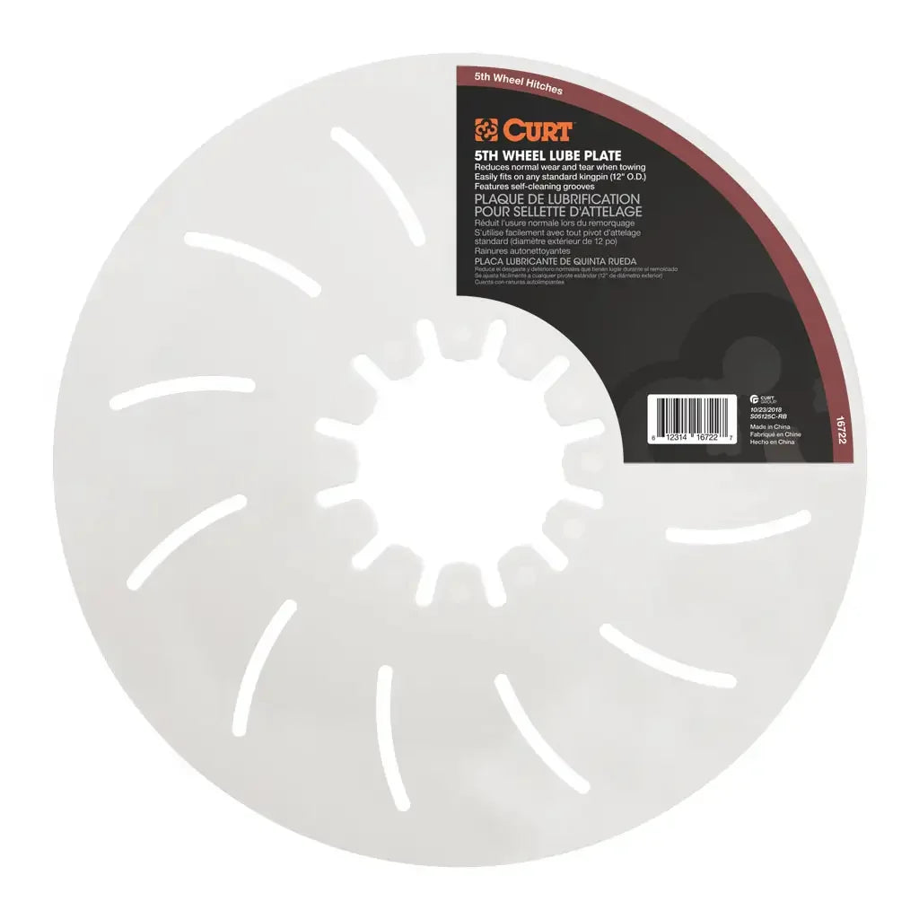 CURT 16722 12" 5th Wheel Lube Plate - View 1
