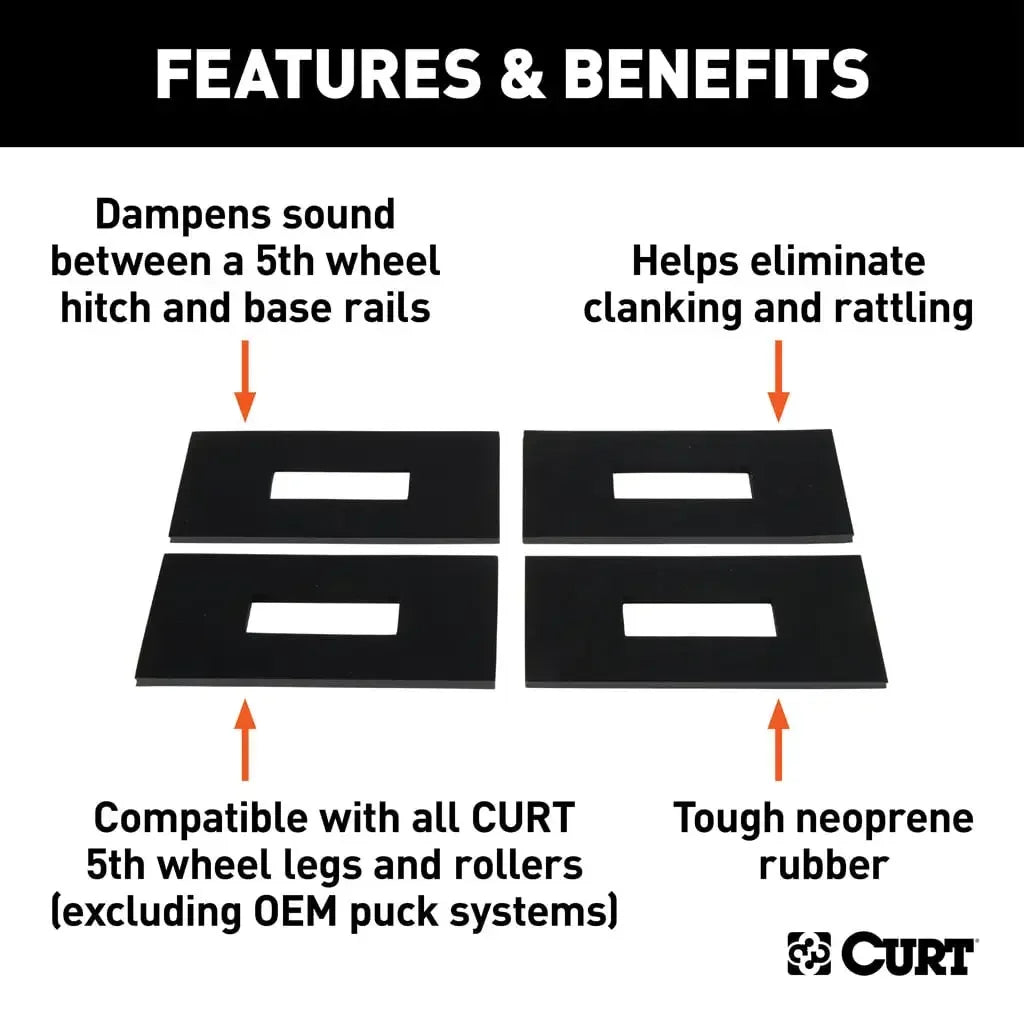 CURT 16900 5th Wheel Rail Sound Dampening Pads - View 3