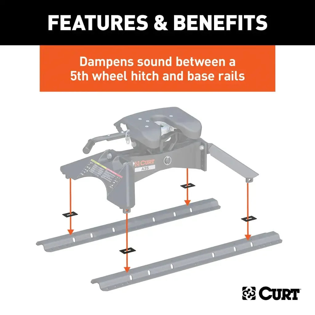 CURT 16900 5th Wheel Rail Sound Dampening Pads - View 4