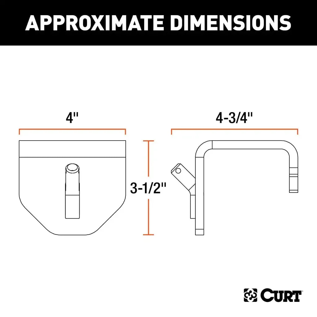 CURT 17003 Weight Distribution Clamp-On Hookup Brackets (2-Pack) - View 2
