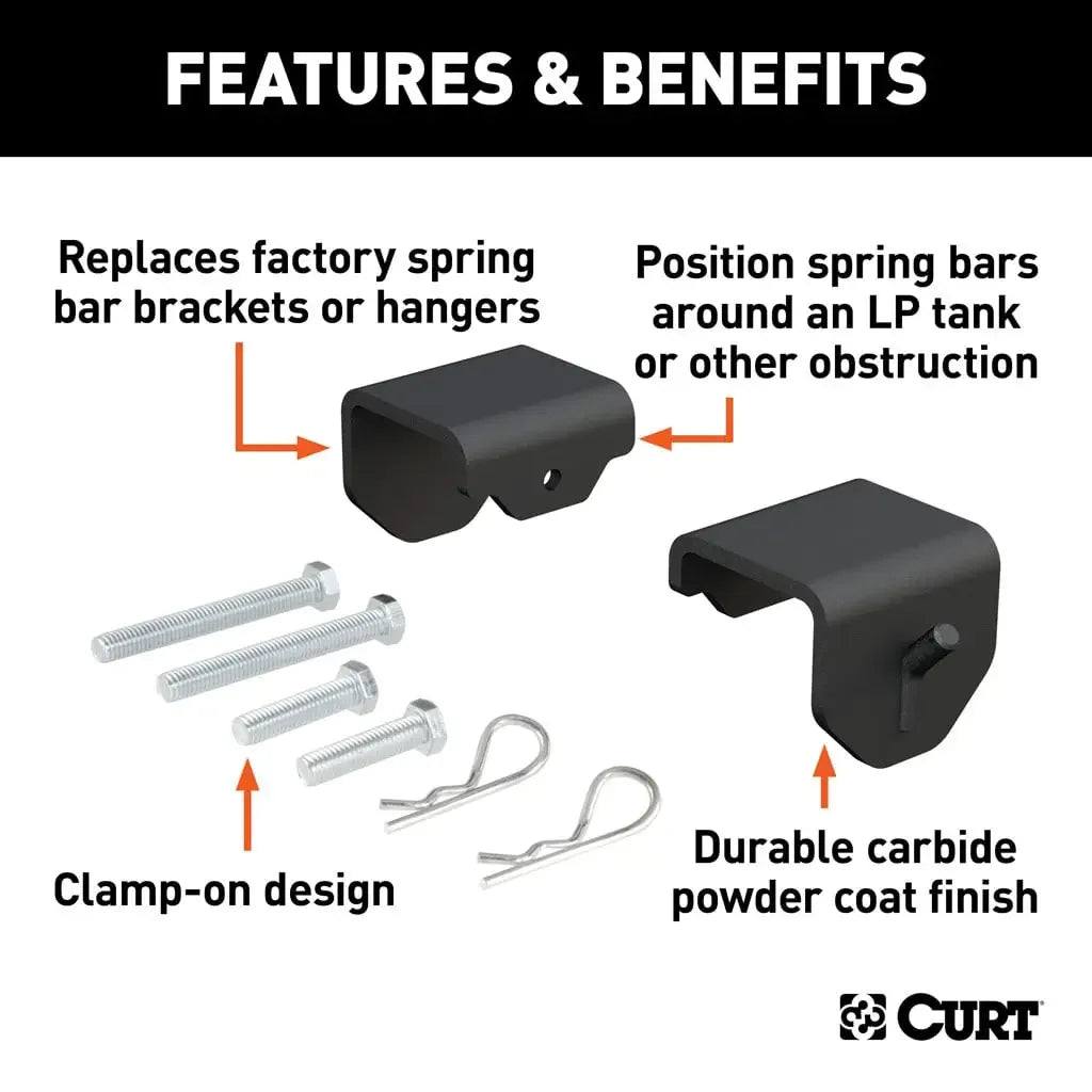 CURT 17003 Weight Distribution Clamp-On Hookup Brackets (2-Pack) - View 3