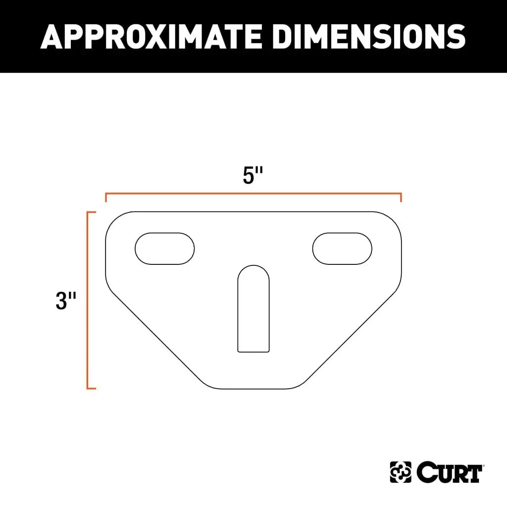 CURT 17005 Weight Distribution Bolt-On Hookup Brackets (2-Pack) - View 2