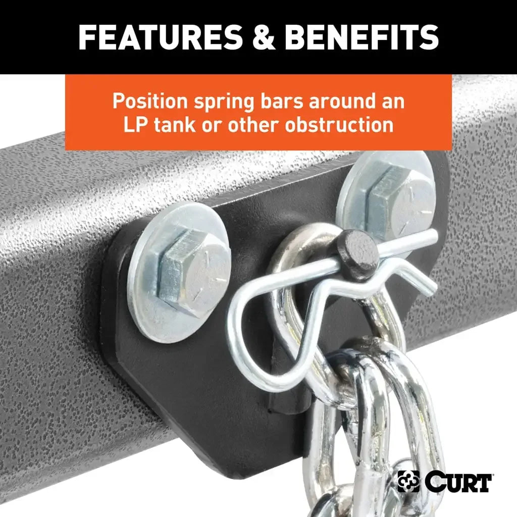 CURT 17005 Weight Distribution Bolt-On Hookup Brackets (2-Pack) - View 4