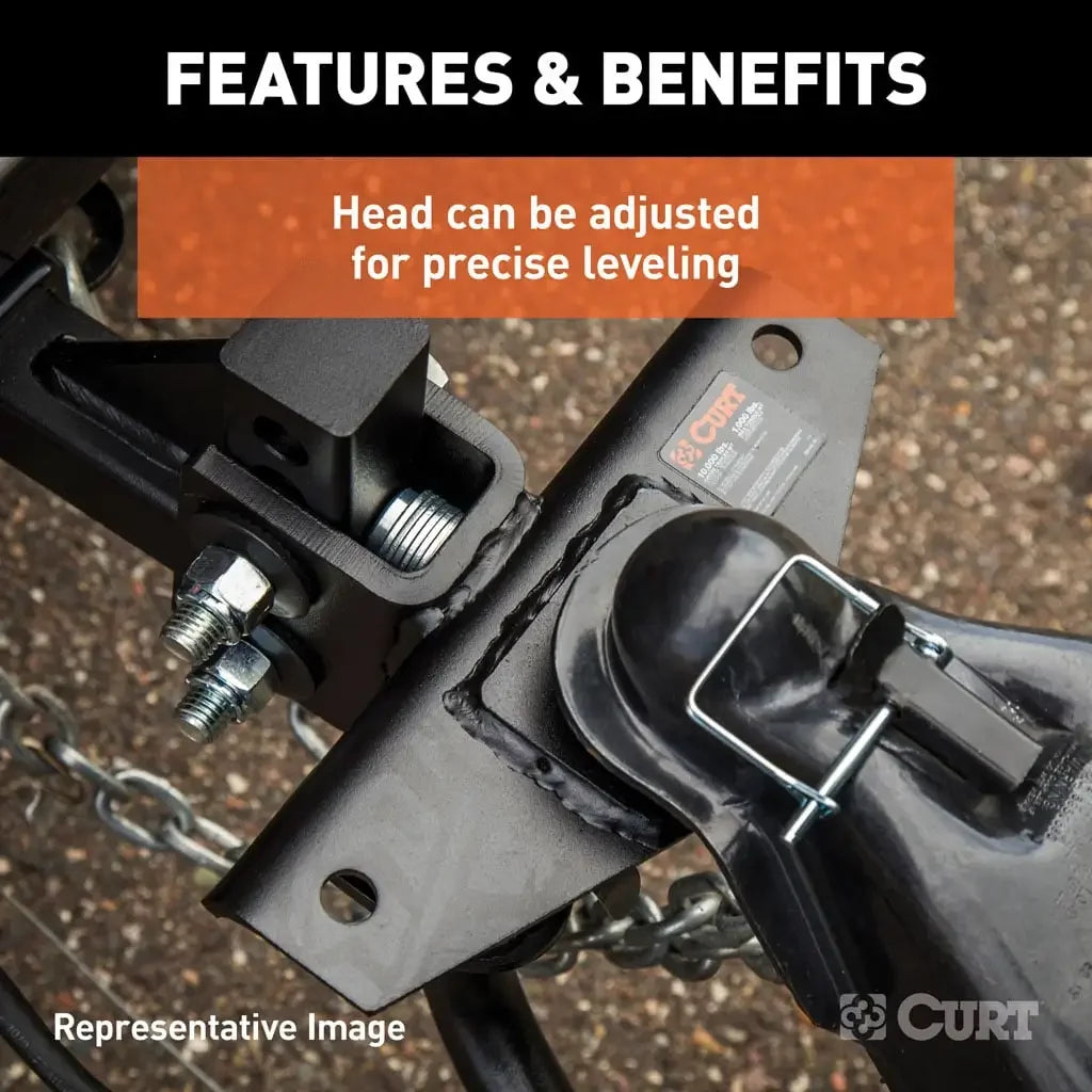 CURT 17050 Round Bar Weight Distribution Hitch with Integrated Lubrication (5-6K) - View 7