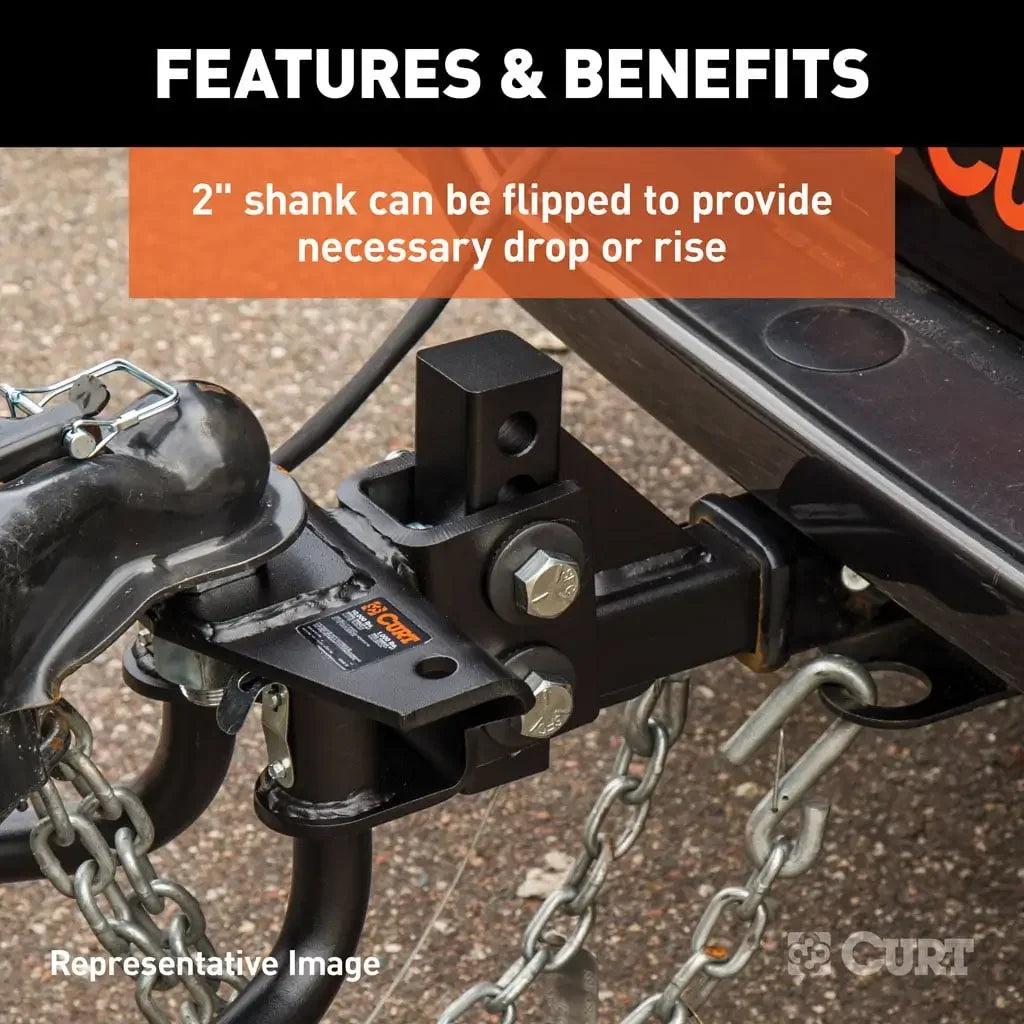 CURT 17051 Round Bar Weight Distribution Hitch with Integrated Lubrication (6-8K) - View 8