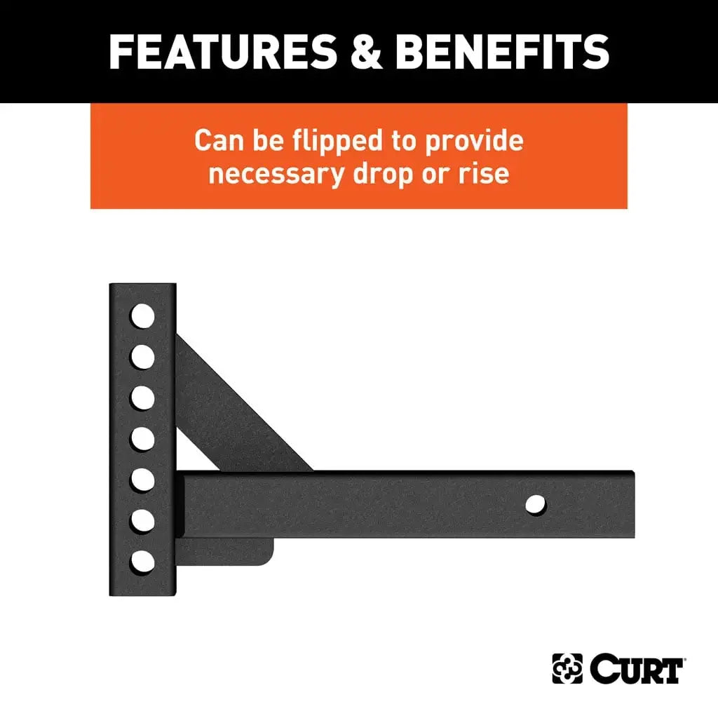 CURT 17102 Weight Distribution Shank (2" Shank, 2" Drop, 6" Rise) - View 4