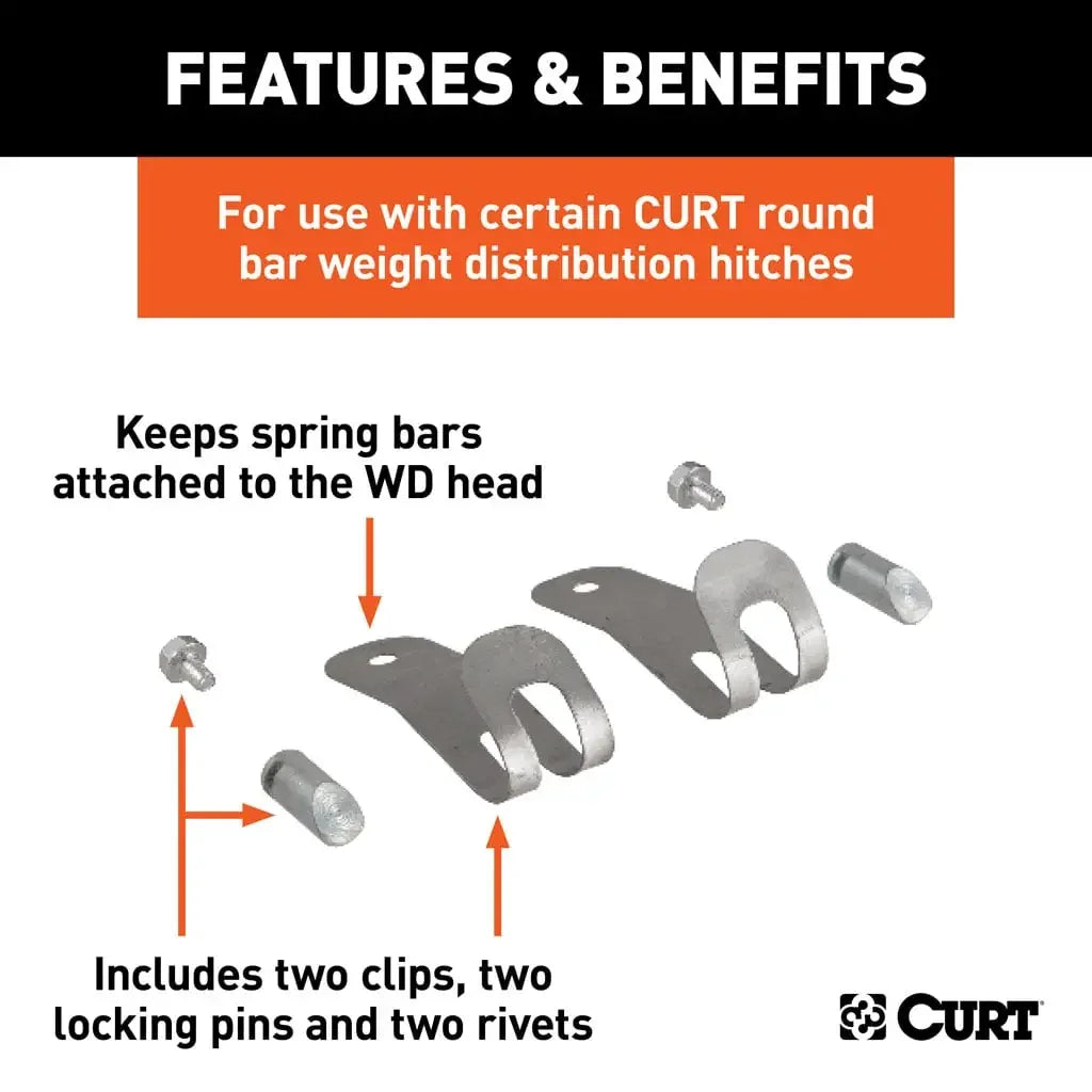 CURT 17109 Replacement Round Bar Weight Distribution Retainers - View 2