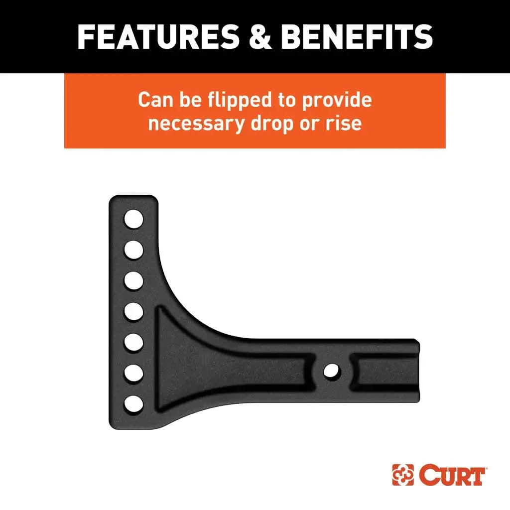 CURT 17131 Weight Distribution Shank (2-1/2" Shank, 2" Drop, 6" Rise) - View 4