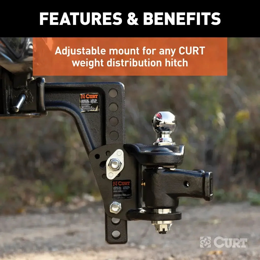 CURT 17132 Weight Distribution Shank (2-1/2" Shank, 8" Drop) - View 4