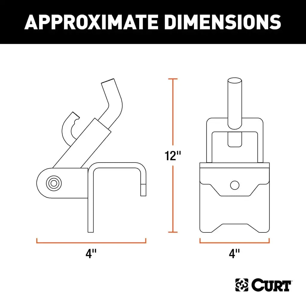 CURT 17208 Replacement Weight Distribution Hookup Brackets (2-Pack) - View 2