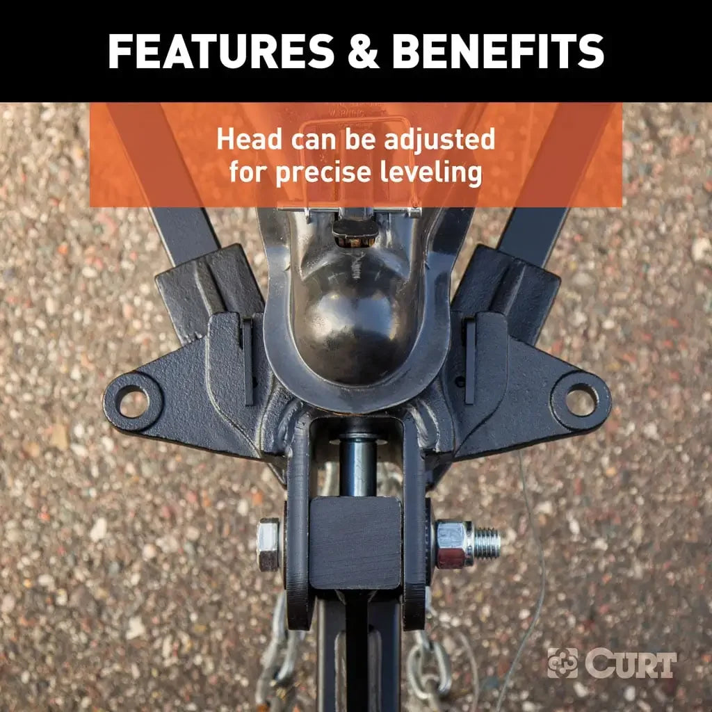 CURT 17332 Short Trunnion Bar Weight Distribution Hitch (8K - 10K lbs., 28-3/8" Bars) - View 7