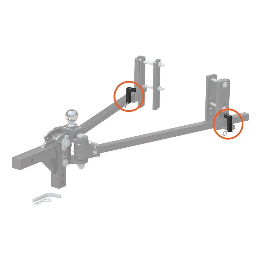 CURT 17514 Replacement TruTrack Weight Distribution Hitch Heavy-Duty L-Pin & Clip - View 2