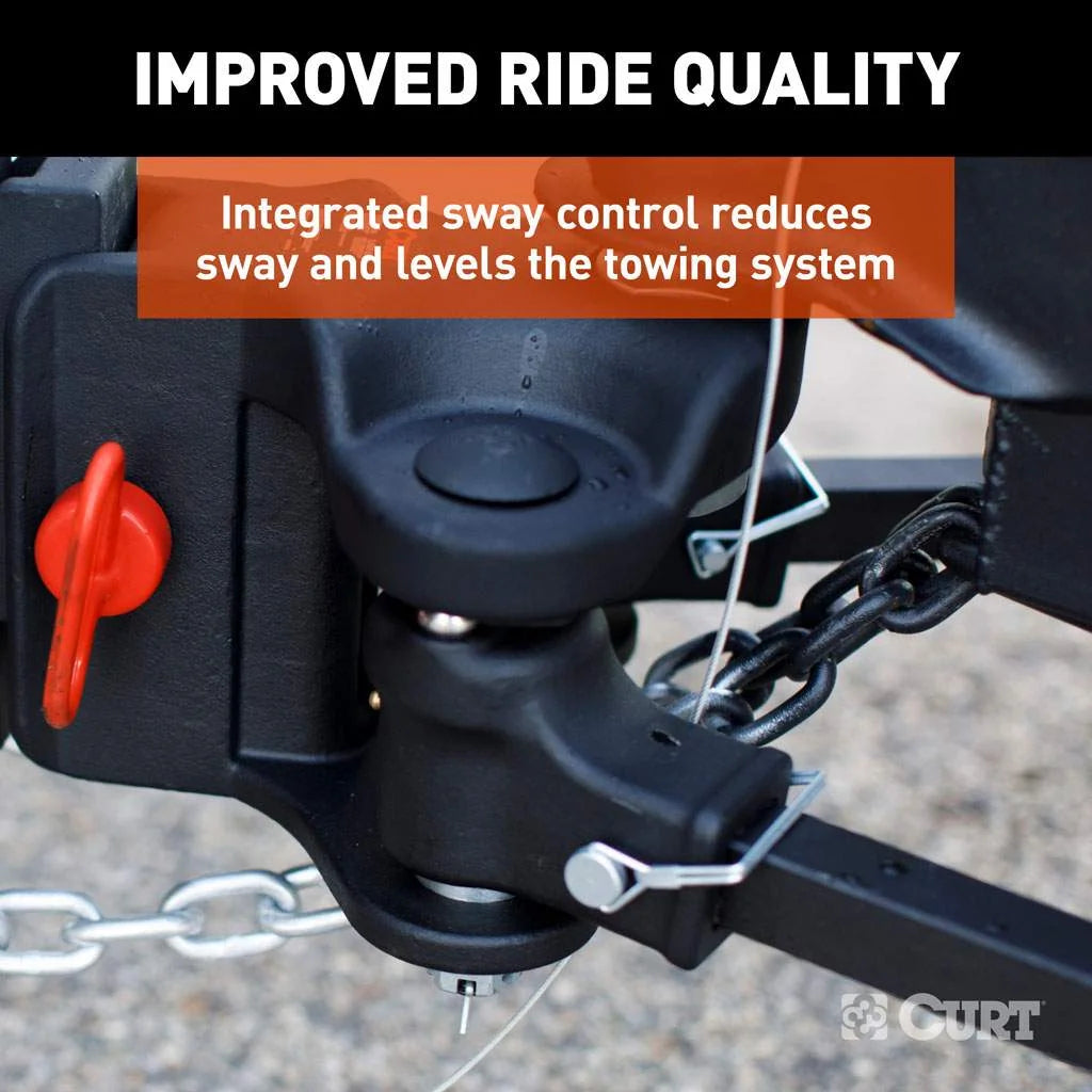 CURT 17520 TruTrack 4P Trailer-Mounted Weight Distribution Hitch, 8-10K - View 10